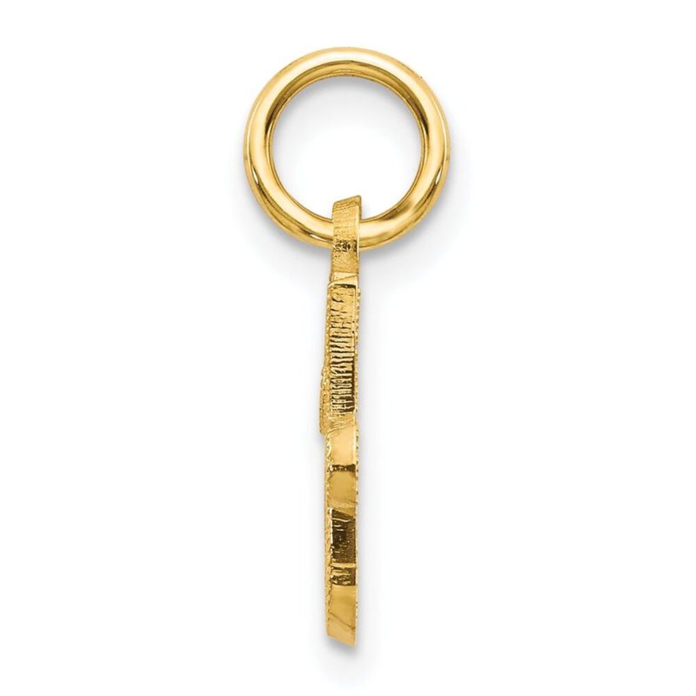 14k Yellow Gold Script Letter J Initial Charm - image 6